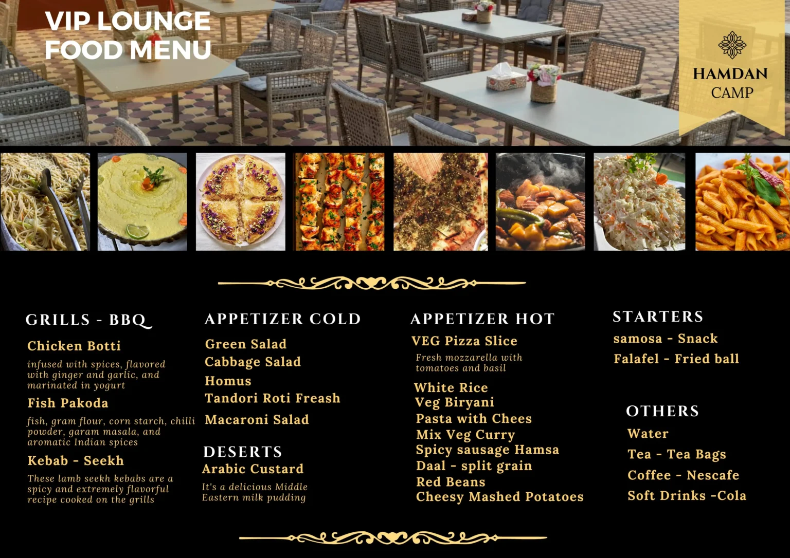 VIP Lounge Food Menu